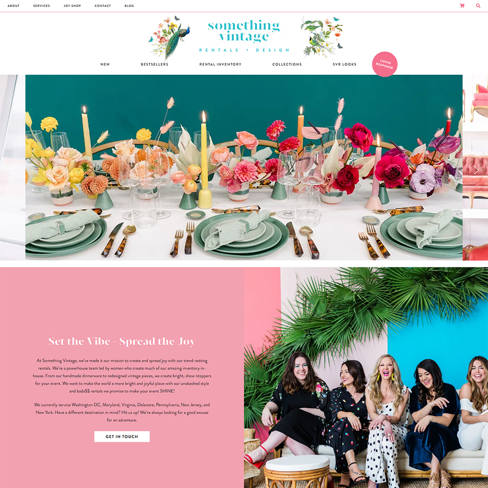 WordPress Website Development: Something Vintage Rentals
