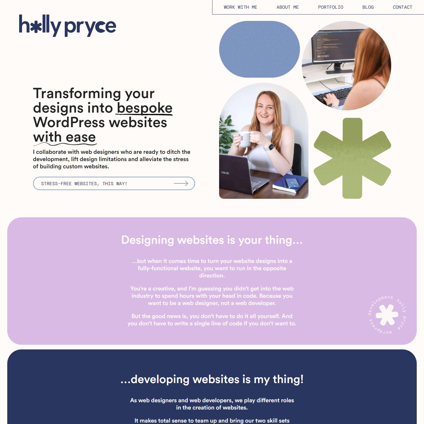 WordPress Website Development: Holly Pryce